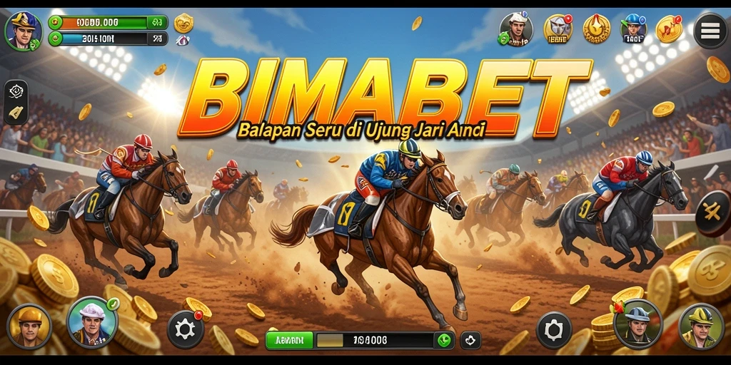 Tampilan gameplay balapan yang mendebarkan dan dinamis di BIMABET.