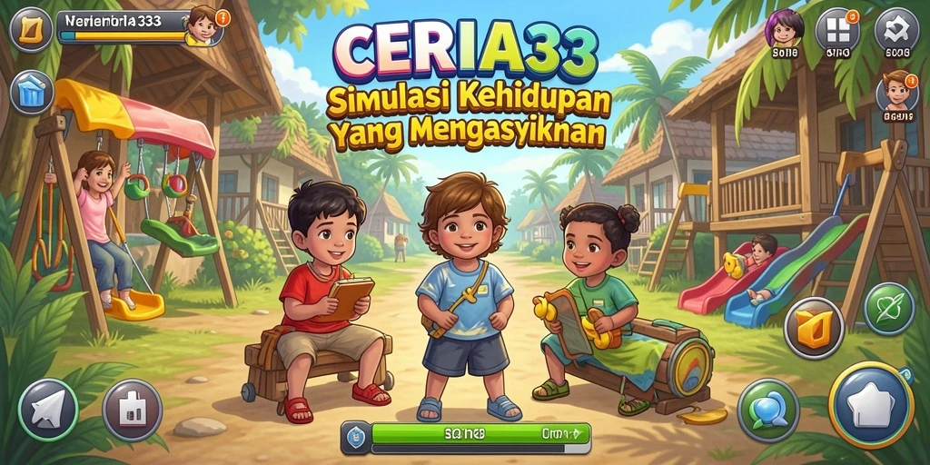 Tampilan menarik dari gameplay CERIA33 dalam simulasi kehidupan.