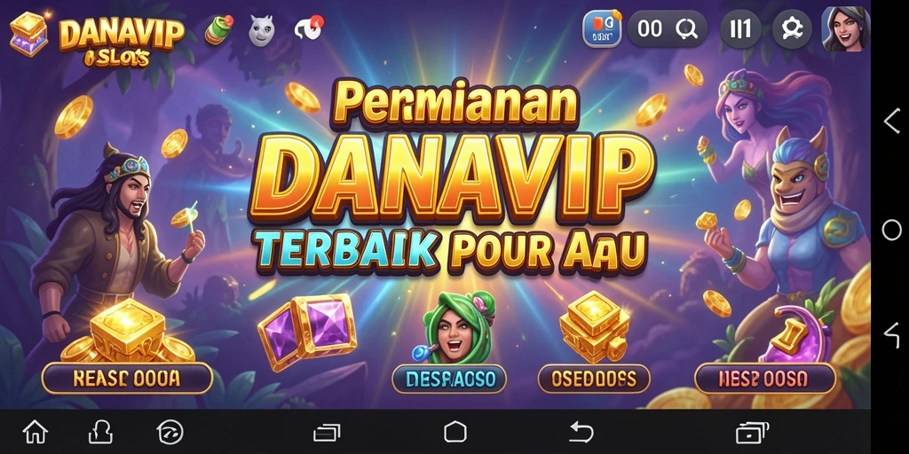 Tangkapan layar gameplay menarik dari DANAVIP yang menunjukkan slot yang penuh warna.
