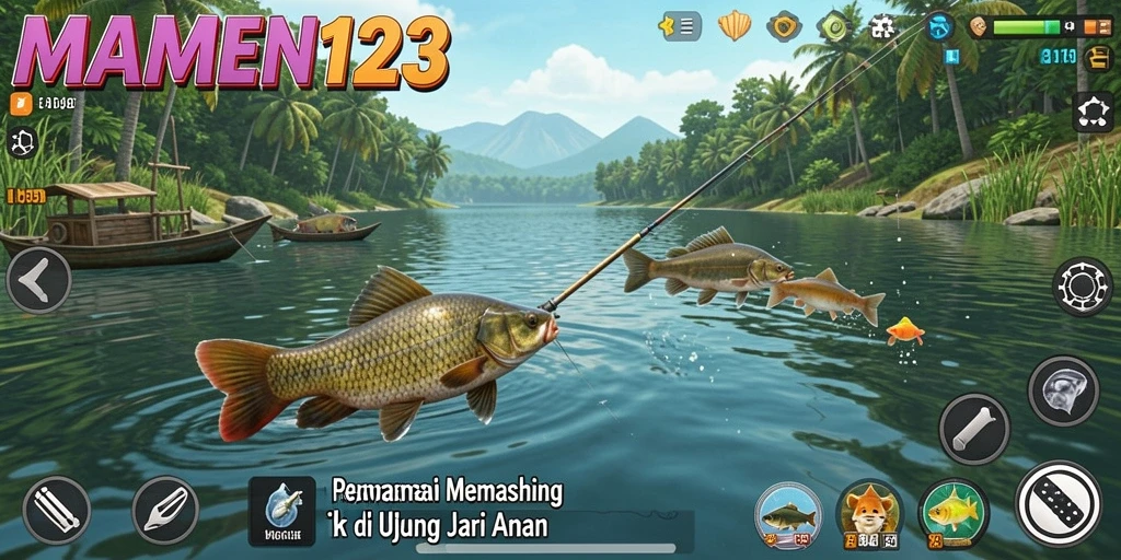 Tampilan grafik menakjubkan dari gameplay MAMEN123 yang menggembirakan.